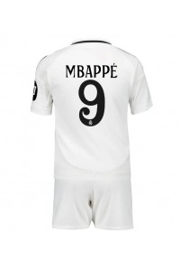 Real Madrid Kylian Mbappe #9 Babytruitje Thuis tenue Kind 2024-25 Korte Mouw (+ Korte broeken)